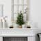 2ft. Pre-Lit Artificial Christmas Tree in Decorative Basket, Clear LED Lights